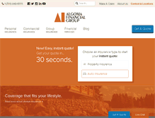 Tablet Screenshot of algomafinancialgroup.com